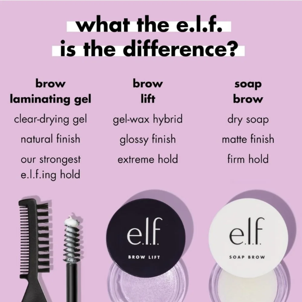 🩷 3/$15 ELF Brow Laminating Gel with 3-in-1 Applicator, NIB - Picture 4 of 7